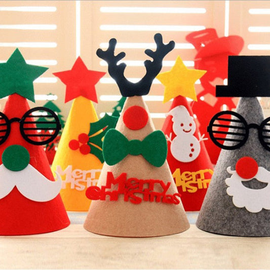 Merry Christmas Hat New Year Navidad Cap Snowman ElK Santa Claus Hats For Kids Children Adult Gift Festival Xmas Tree Decoration