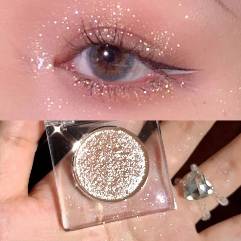 1Pc Glitter Eyeshadow Earth Tones Long Lasting Waterproof Eyeshadow Diamond Pearlescent Shiny Shimmer Eyeshadow Makeup Cosmetics