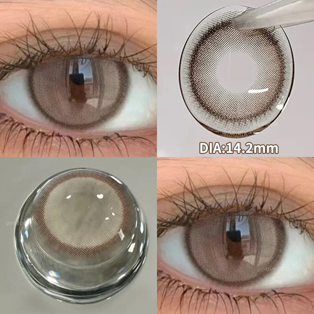 qgtao 2PCS/Pair Free Delivery Colored Contact Lenses Myopia Prescription Lens Natural Pupils Color Lenses Blue Brown Lens