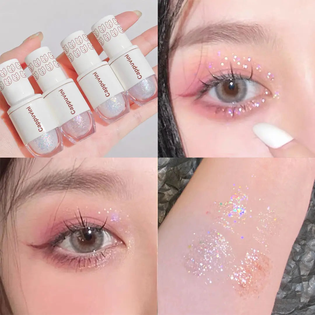 qgtao  -  Pearlescent Eye Shadow Eyeliner Liquid Eyeshadow Glitter Highlight Cosmetic Shimmer Brighten Lying Silkworm Eye Makeup Cosmetics