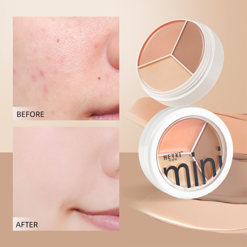 Face Contour Makeup Concealer Moisturizing Covering Dark Circles Acne Marks Oil Control Foundation Brighten Face Concealer Cream