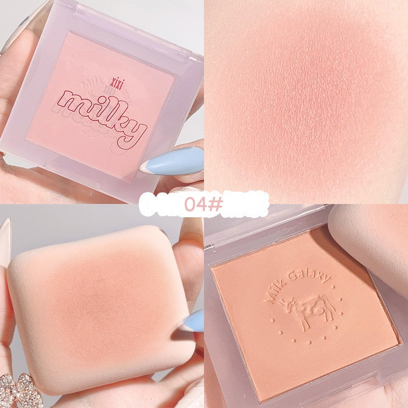 Soft Matte Blush Mini Portable Natural Blush Palette Peach Pink Red Rouge Cheek Long-lasting Nude Makeup Cosmetic Face Makeup