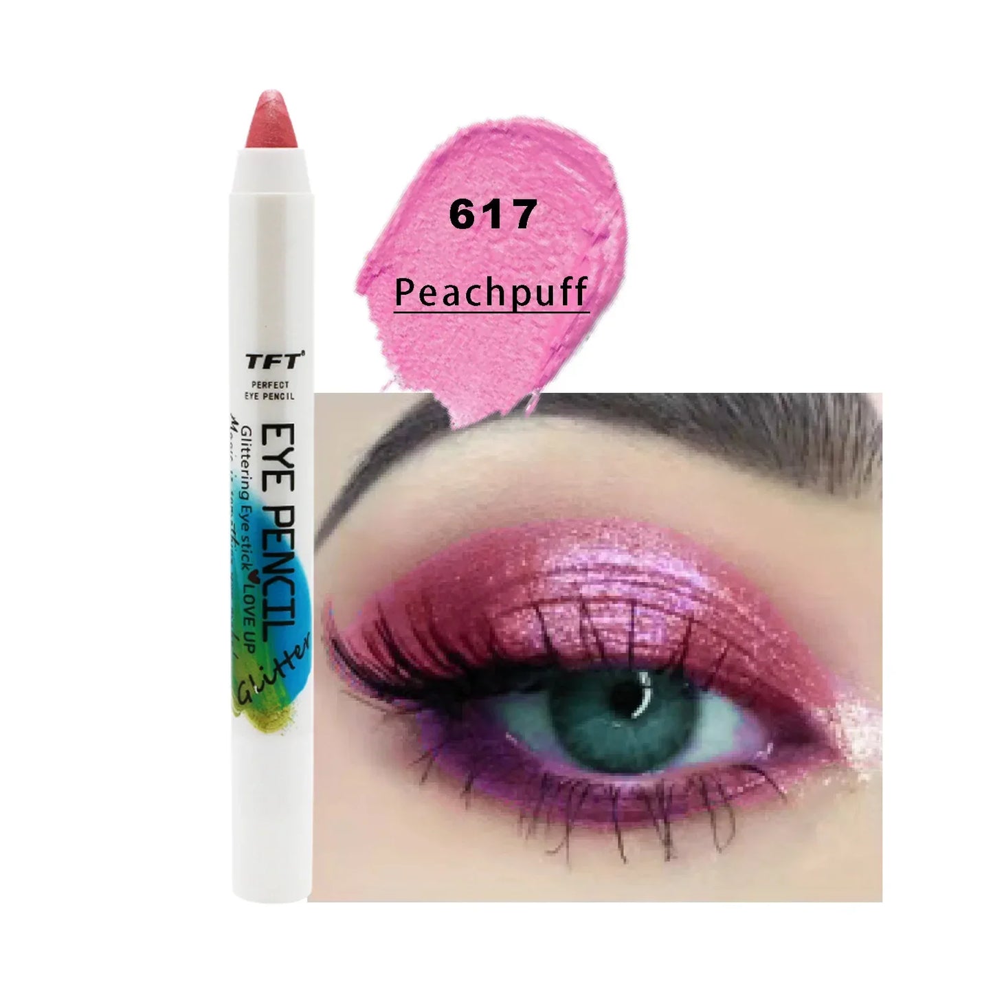 qgtao Pearlescent Eyeshadow Pencil Glitter Silkworm Liner Pen Highlighter Long Lasting Matte Eye Shadow Stick Eyes Makeup Cosmetics