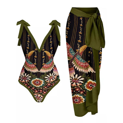 qgtao New Arrival Push Up Women Bikini Set Floral Printed Ruffle Bikinis Strappy Bandage Swimwear Brazilian Biquini Bathing Suit