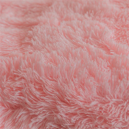 Yeknu Double Side Fluffy Blanket Soft Bedspread Shawl Plush Blankets Portable Sofa Warm Bedding Throw Blanket Bedroom Decor Bed Cover