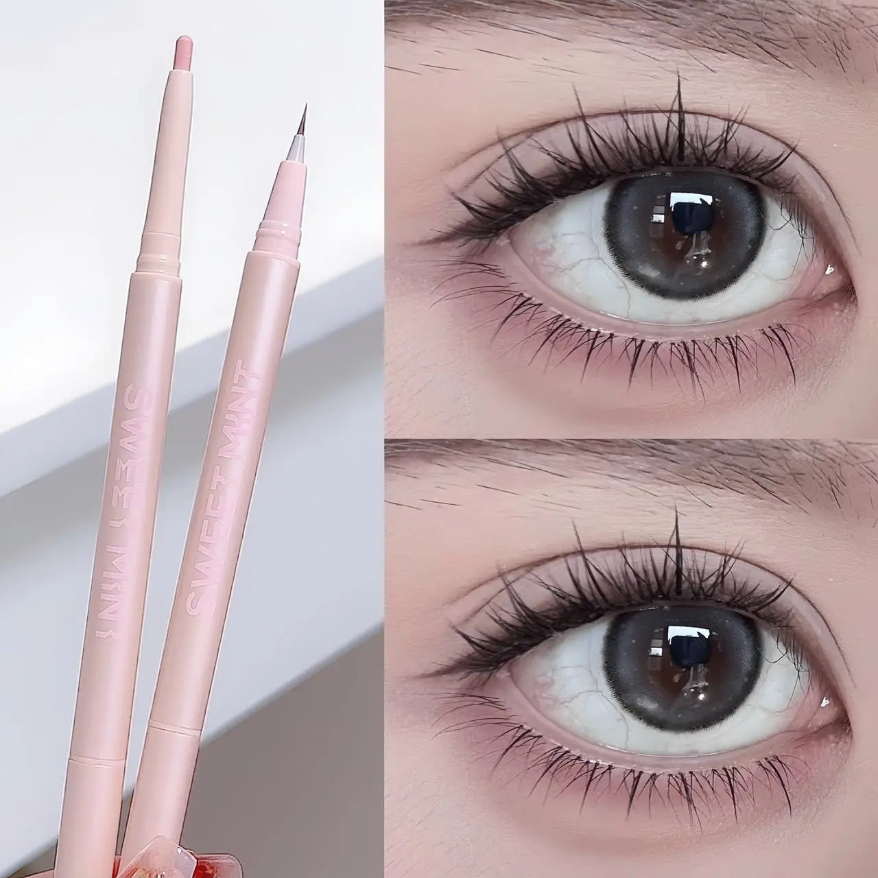 qgtao Double Ended Lying Silkworm Pencil Highlighter Makeup Pen enlarge eyes Under Eye Highlighter Makeup Stick Slim & soft  tip