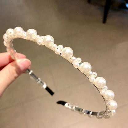 2022 New Women Elegant Full Pearls Hairbands Sweet Headband Hair Bundle Lady Hair Hoops Fashion Accessories