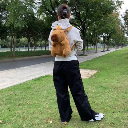 qgtao Capybara Plush Backpack