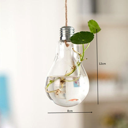 Home Decor Wedding Decoration Light Bulb Transparent Glass Vase Fashion Hydroponic Flower Vase Gifts Retro DIY