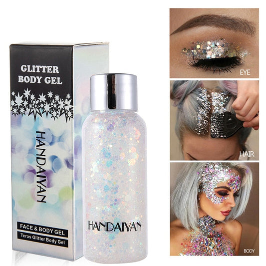 Eye Glitter Nail Hair Body Face Stickers Gel Art Loose Sequins Cream Diamond Jewels Rhinestones Makeup Decoration Party Festival