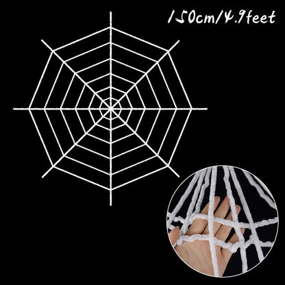 150/200cm Black Scary Giant Spider Huge Spider Web Halloween Decoration for Home Bar Haunted House Props Holiday Outdoor Decor