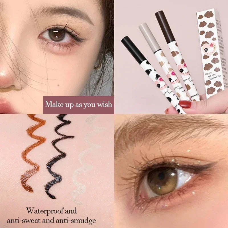 qgtao  -  Liquid Eyeliner Lying Silkworm Eyelash Pen Quick Dry Waterproof Long-lasting Black Brown Eyeliner Pencil Beauty Eyes Makeup Tool