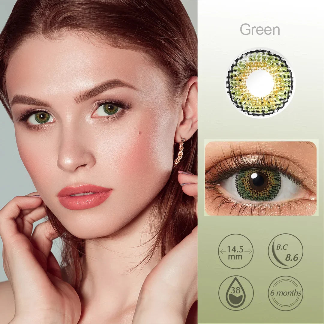 qgtao Colored Contact Lenses For Eyes 1 Pair Color Contact Lenses 3 TONE Color Lens Eyes Contacts