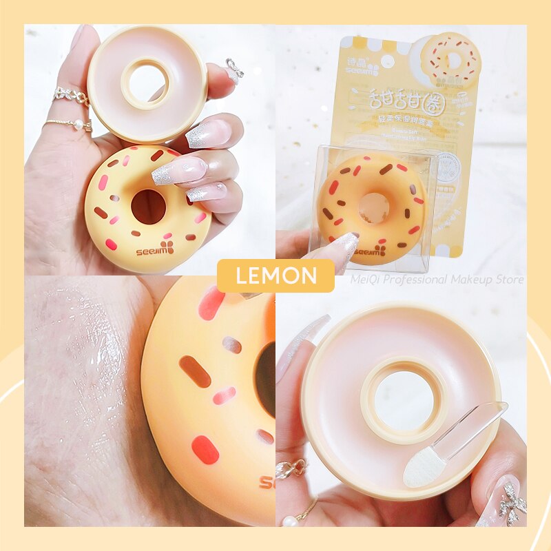 Donuts Moisturizing Lip Balm Natural Fruity Fragrance Lip Moisturizers Makeup Long-lasting Smooth Anti-Dry Hydration Lip Care