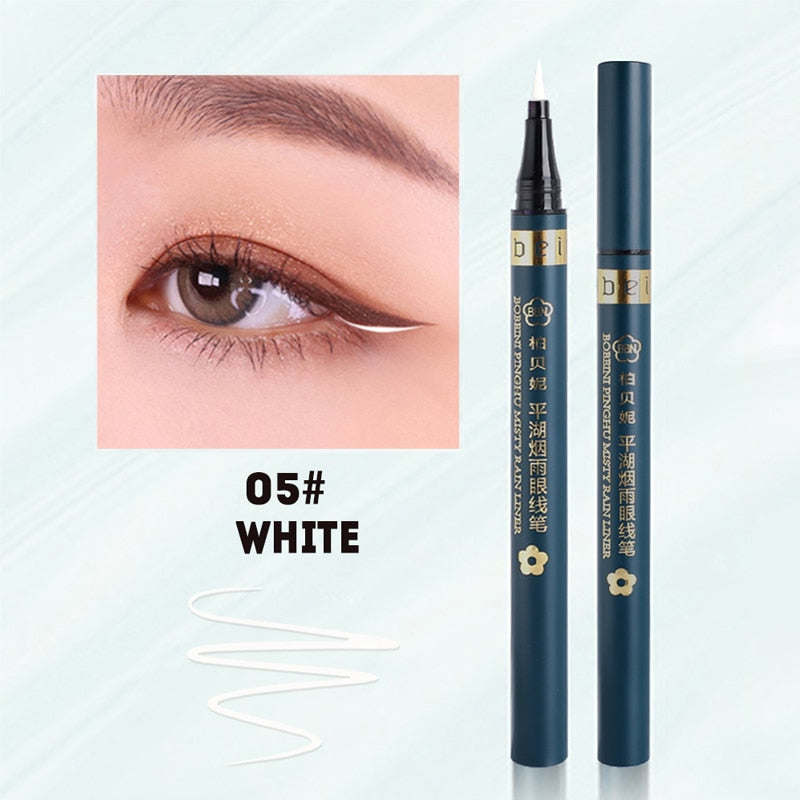 5 Colors Matte Liquid Eyeliner Waterproof Lasting Blue White Sweatproof Quickily Drying Eyeliner Pencil Eyes Makeup Cosmetics