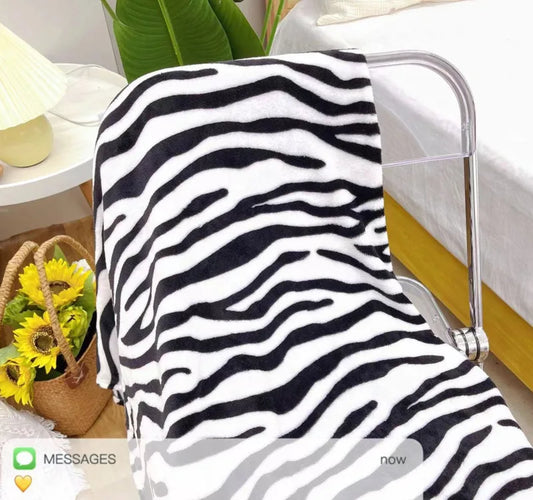 Yeknu Ins Style Zebra Blanket Soft Microfiber Blanket For Bed Office Flannel Blanket Warm Throw Blanket Plush Bedspread Kids Bedding