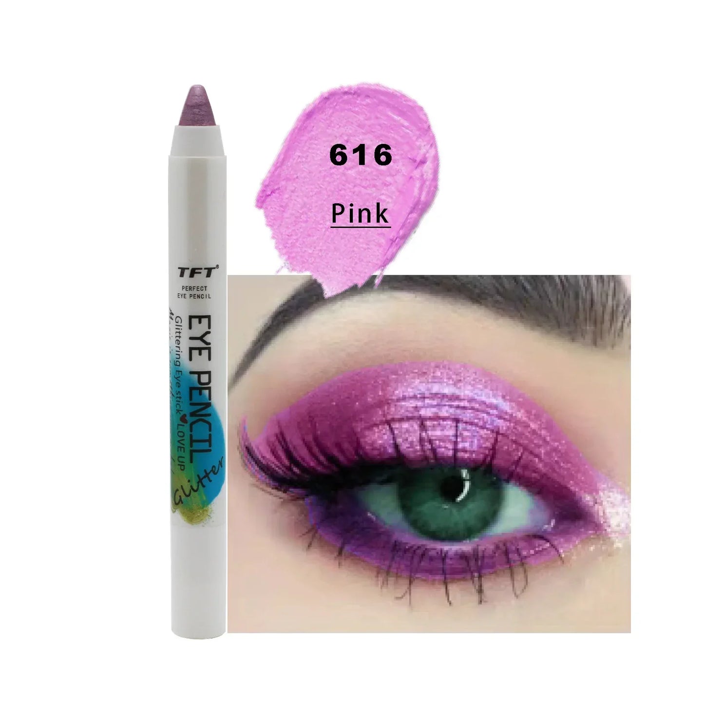 qgtao Pearlescent Eyeshadow Pencil Glitter Silkworm Liner Pen Highlighter Long Lasting Matte Eye Shadow Stick Eyes Makeup Cosmetics