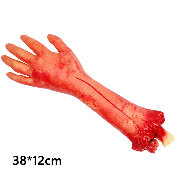 Halloween Decoration Party Horror Props Bloody Fake Arm Hand Creepy Finger Foot Scary Halloween Party Decor For Home Outdoor