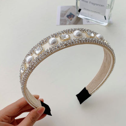 Luxury Rhinestone Chain Headband Fashion Hair Accessories Women's Shiny Trend Full Drill Hairband Hair Band Girl Headwear New