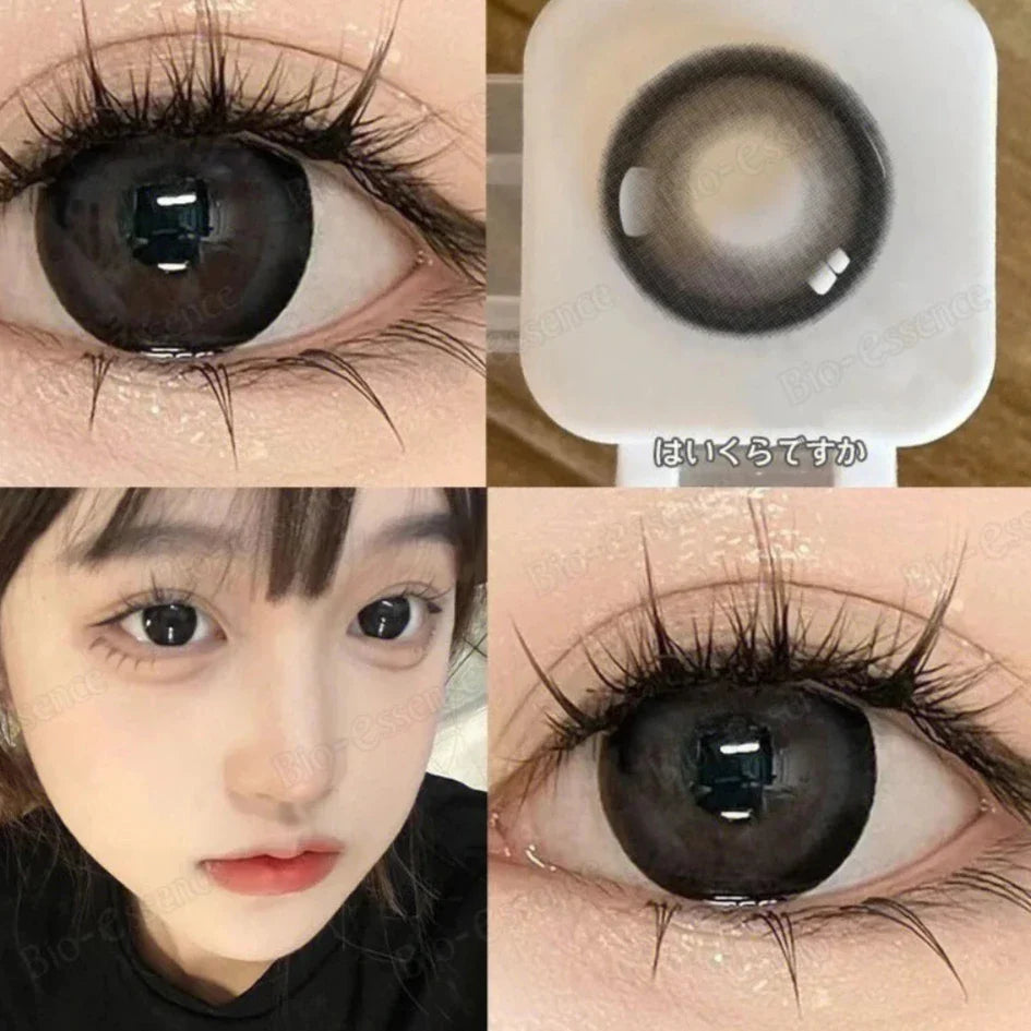 qgtao 1 Pair Myopia Lenses Colored Contact Lenses with Degree Natural Colored Eye Lenses with Diopters Blue Contact Lenses