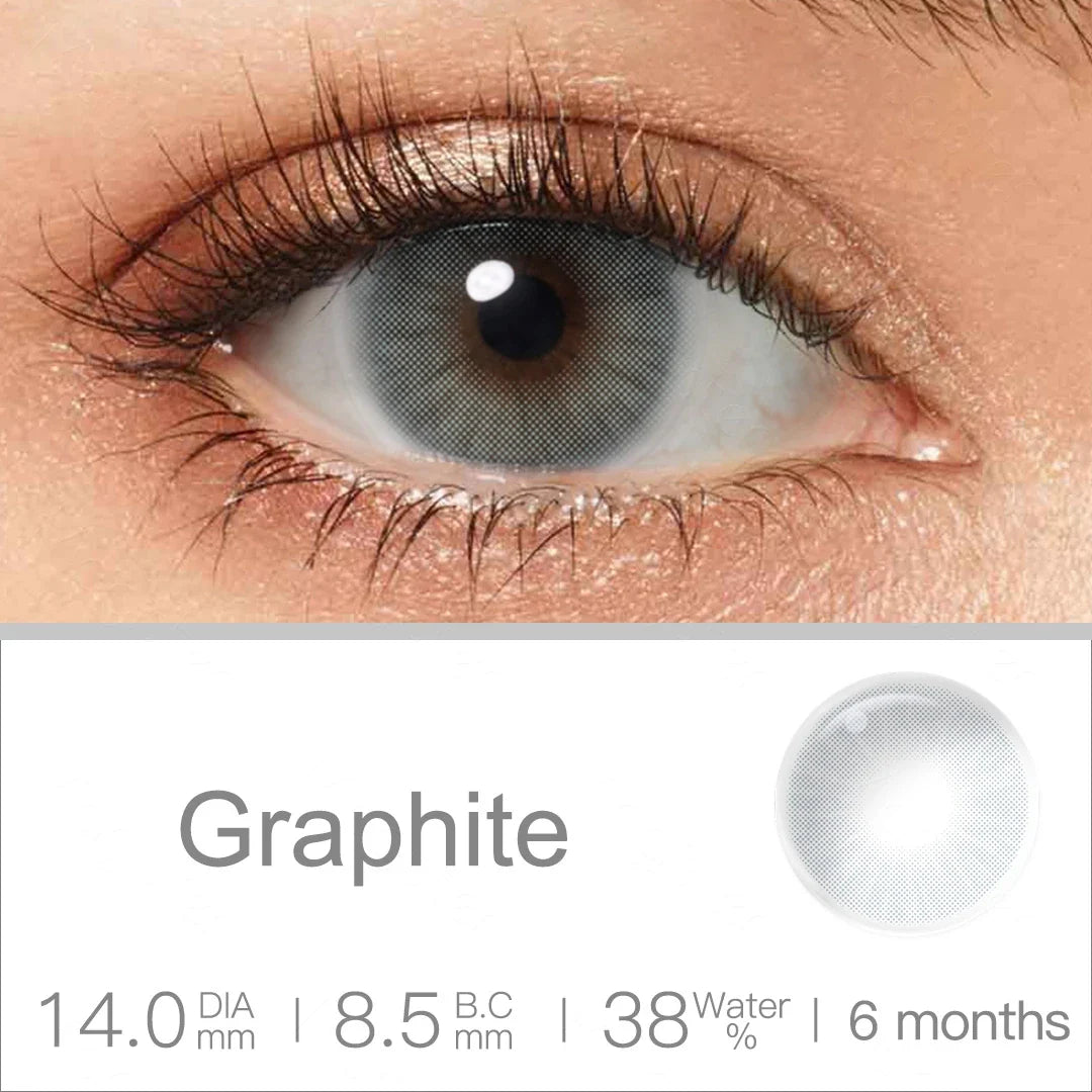 qgtao （0~-6.00）Natural Colored Contact Lenses with Prescription Myopia Lenses with Degree Brown Lenses Gray Pupils