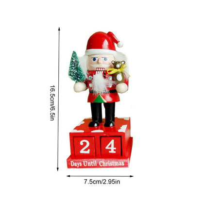 Wooden Snowman Santa Soldier Ornament 24 Days Christmas Countdown Advent Calendar Birthday New Year Desktop Decoration Xmas Gift