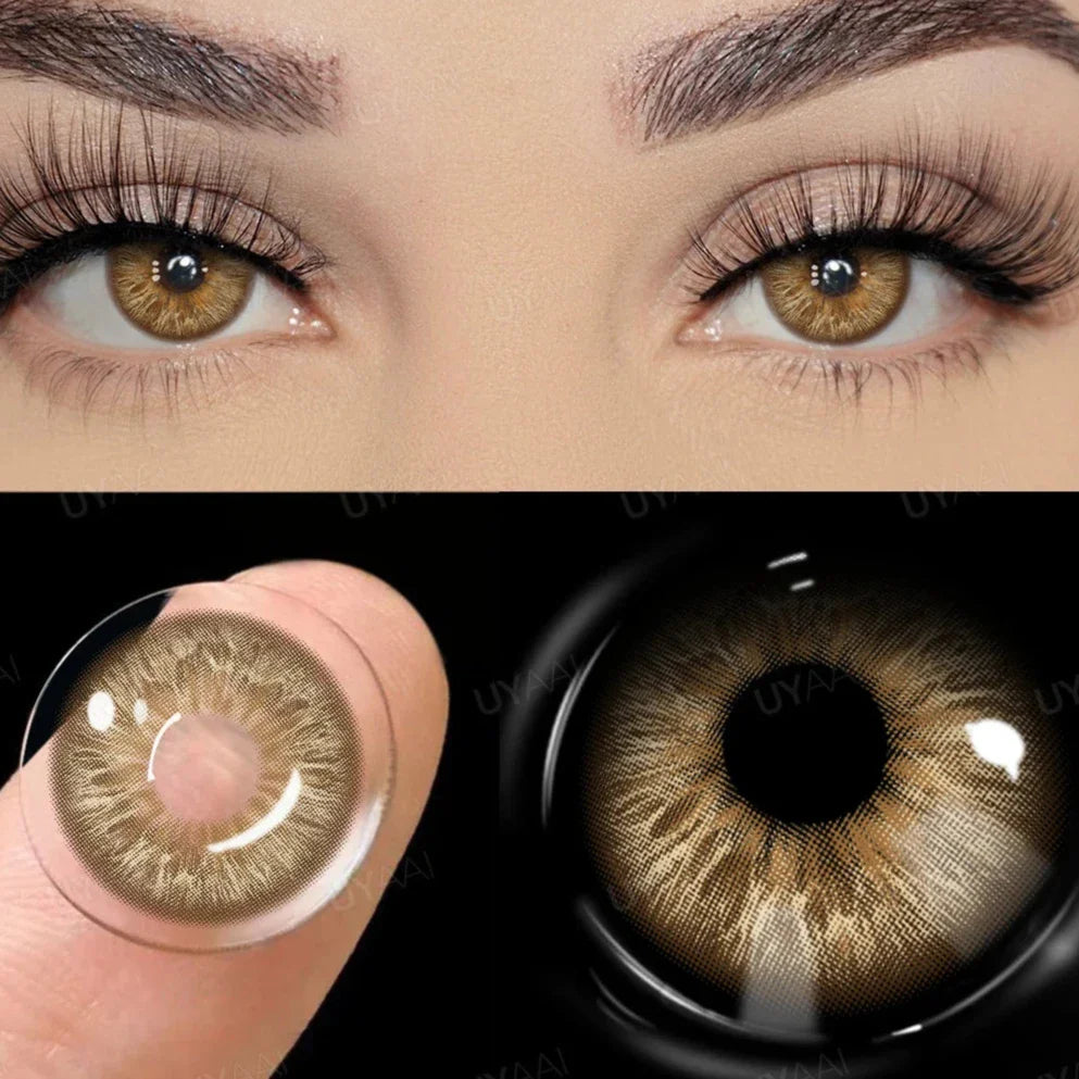 qgtao -0.75 to -6.00 Natural Graduation Colored Eyes Lenses with Degree Colored Contact Lenses with Diopters Gray Colored Pupils