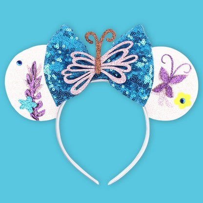 Children Hair Accessories Kids Party Encanto Headband Baby Bridesmaid Mouse Ear Hair Band Teens Wedding Sparkle Sequins Headwear