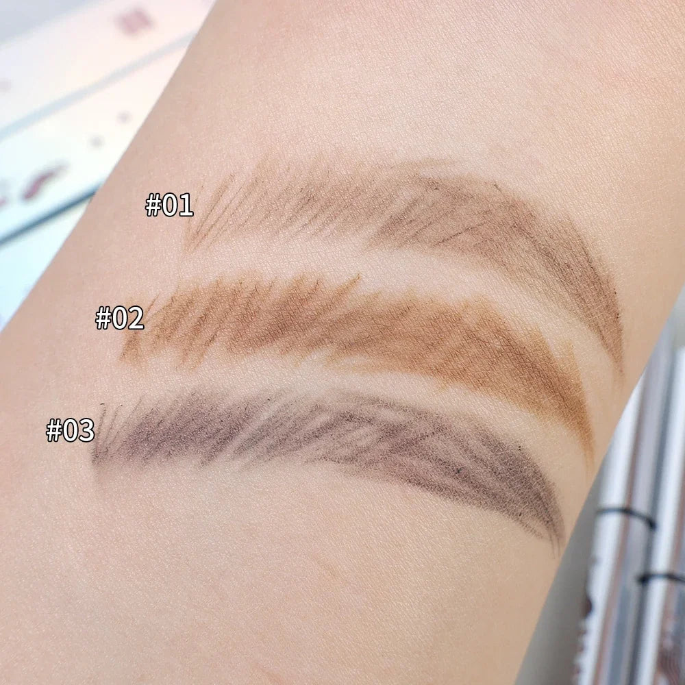 qgtao  -  Waterproof Rotatable Coffee Brown Gray Eyebrow Pencil Lasting No Blooming Smooth Matte Double Head Eyebrow Tattoo Pen Makeup