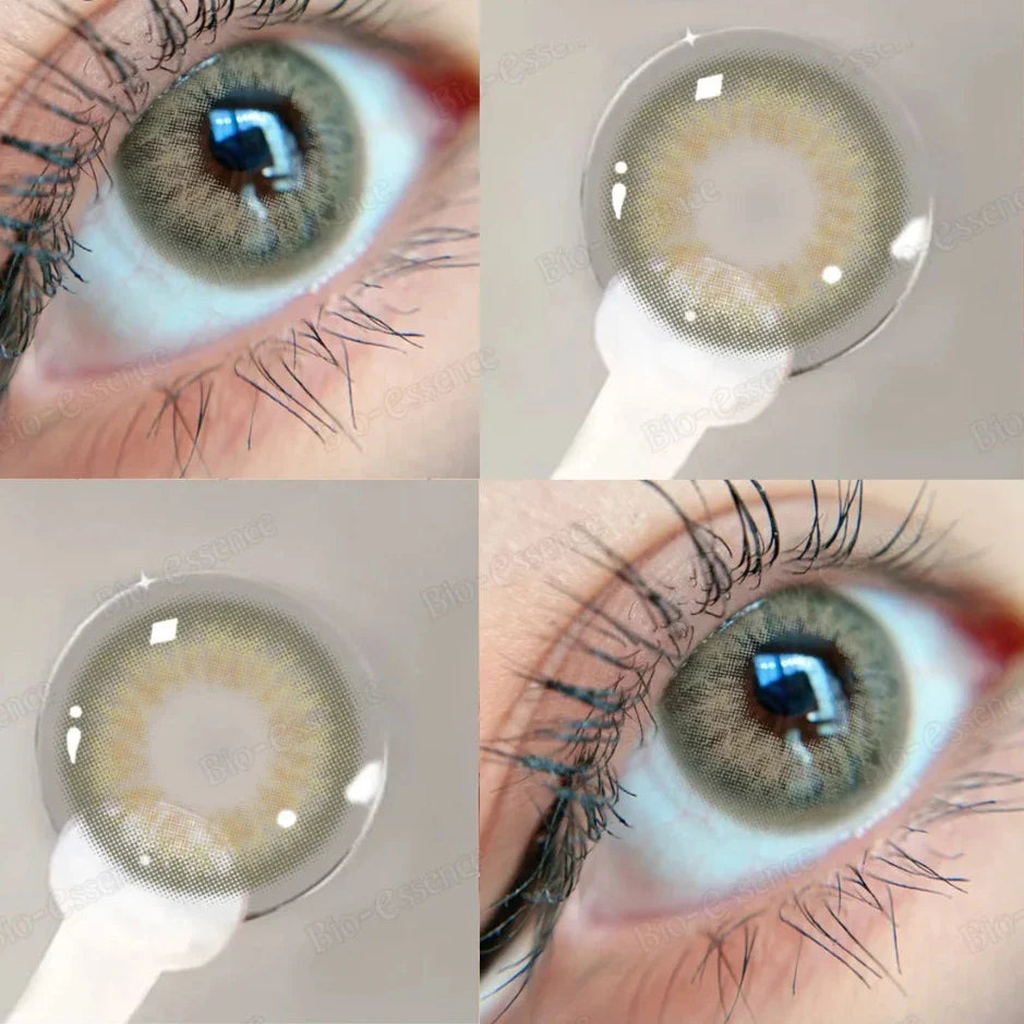 qgtao  1 Pair Colored Contact Lenses With Prescription Myopia Lenses Brown Contact Lenses High Quality Natural Lenses