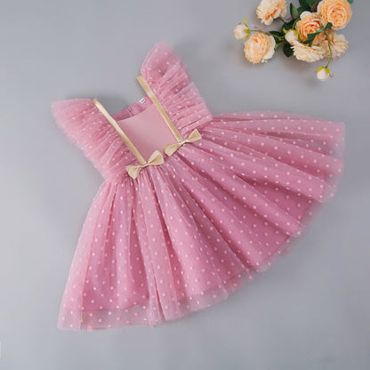 Summer Lace Princess Dresses For Kids 1-5 Year Birthday Dress Flowers Girls Dress Children's Birthday Party Costume Infant Dress