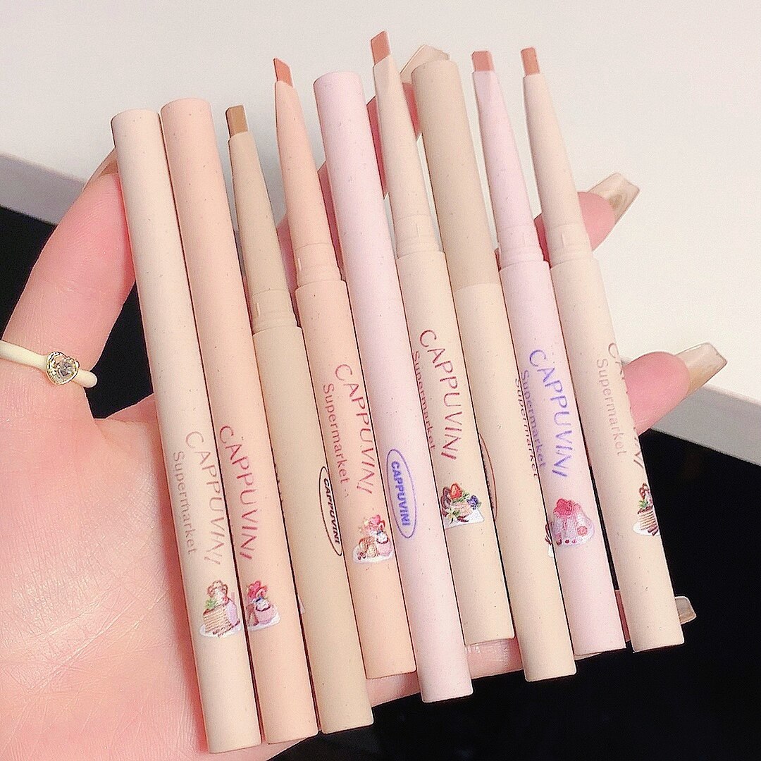 Velvety Smooth 5 Colors Matte Lip Liner Long Lasting Pigments Waterproof Nude Beige Lipstick Pencil Soft Creamy Makeup Tool New