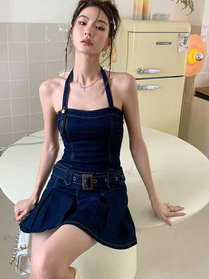 Spaghetti Strap Denim Dress