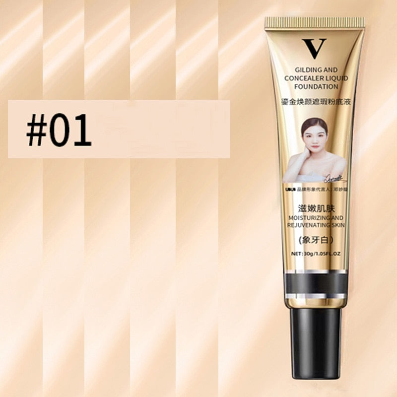 3Colors Liquid Foundation Cream Waterproof Lasting Oil-control Cover Acne Base Cream Makeup Moisturize Matte Concealer Cosmetic