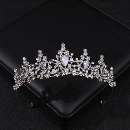 Simulated Pearls Crystal Wedding Tiaras And Crowns For Queen Princess Diadems Gold Silver Color Women Hair Jewelry Hot Sale