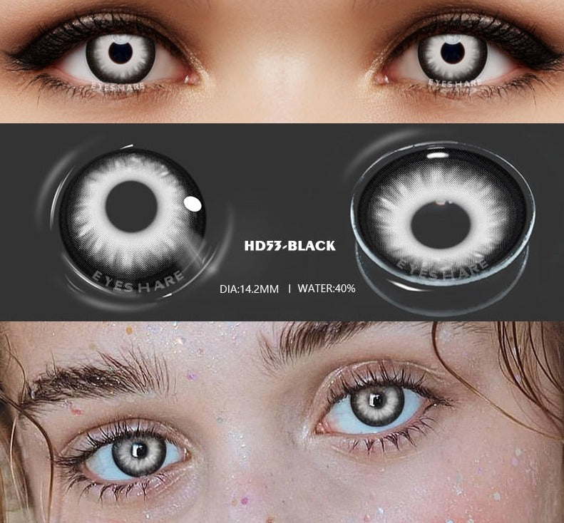 1pair Halloween Cosplay Color Contacts Lenses For Eyes Blue Black Colored Lens Anime Yearly Beauty Makeup Contacts Lens