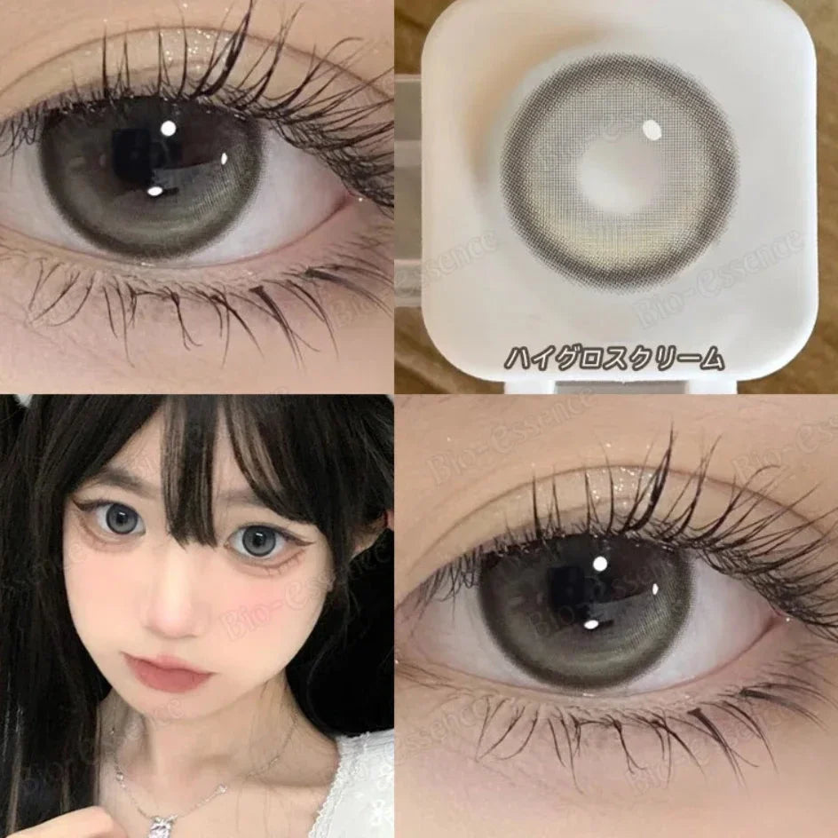 qgtao 1 Pair Myopia Lenses Colored Contact Lenses with Degree Natural Colored Eye Lenses with Diopters Blue Contact Lenses