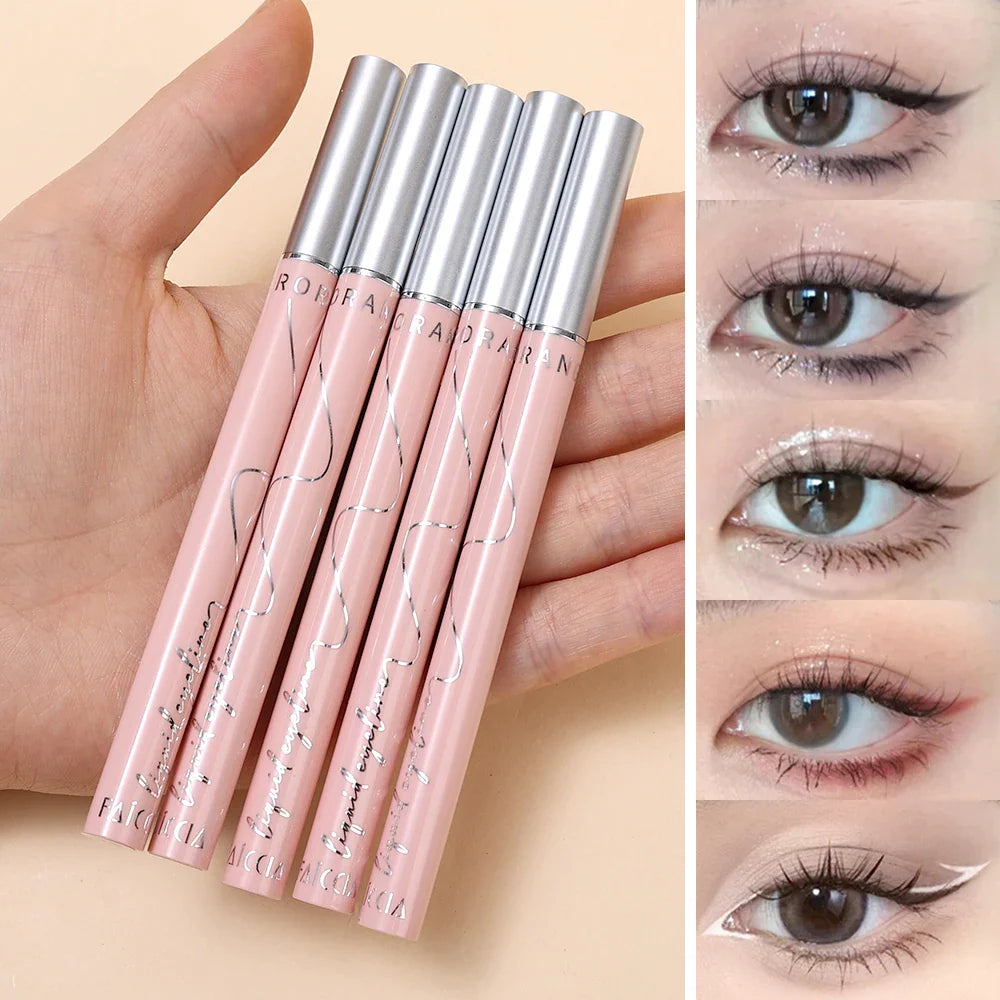 qgtao  Matte Colored Eyeliner Liquid Pencil White Red Party Eye Makeup Tools Waterproof Lasting Quick-drying No Blooming Black EyeLiner