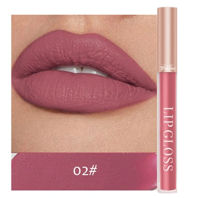 Waterproof Long Lasting Non-stick Cup Lip Gloss Makeup Red Lip Tint Lazy Lipstick Velvet Matte Sexy Red Lip-shaped Moisturizing