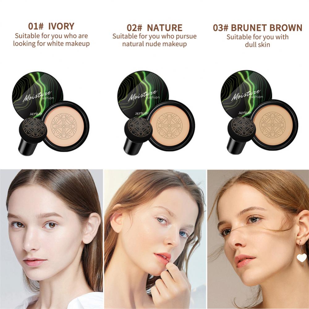 Foundation Mushroom Head Air Cushion CC Cream Waterproof Brighten Foundation Cream Women Base Makeup Face Korean Cosmetics