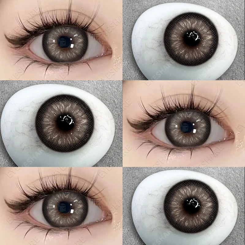 1 Pair New Colored Contact Lenses for Eyes Korean Lens Natural Big Eye Lenses Brown Lenses Blue Eye Contacts Red Lenses