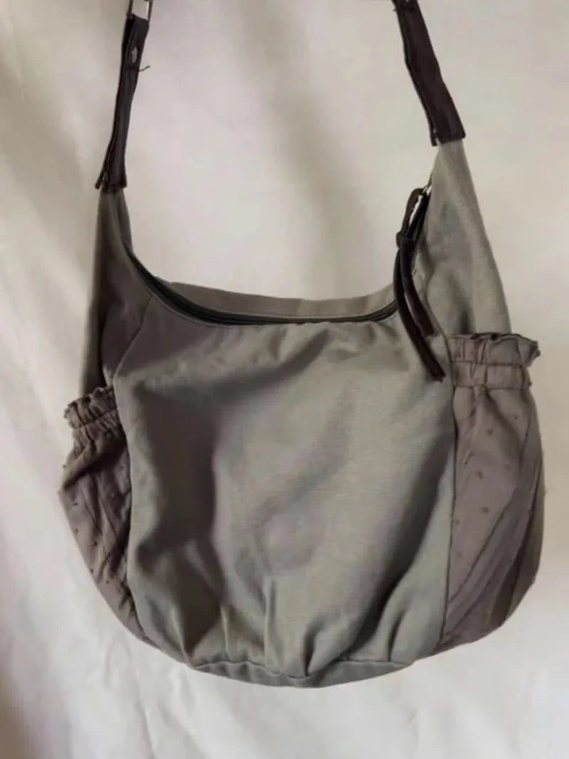 qgtao  Vintage Crossbody Bags for Women Korean Style Fashion Canvas Tote Bag Versatile Casual Large Capacity Shoulder Bag