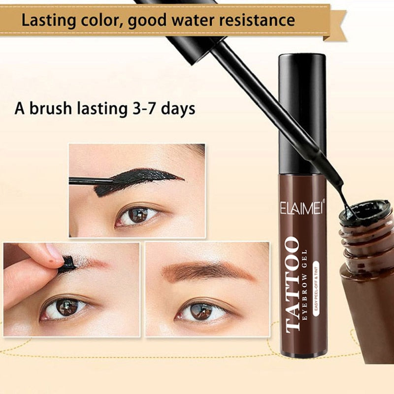 Peel-off Eyebrow Tattoo Tint Dyed Eyebrow Cream Waterproof Long Lasting Brow Gel Natural Eyebrow Care Women Professional Makeup