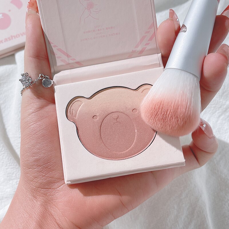 Lovely Bear Natural Matte Blusher Smooth Powder Pink Blush Long Lasting Waterproof Easy to wear Pigmented Cheek Makeup Cosmetics