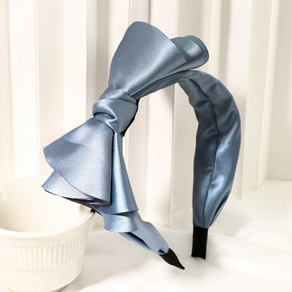 Solid Fabric Satin Hair Scarf Band Hairband for Women Girl Korea Headbands Fashion Accessorie