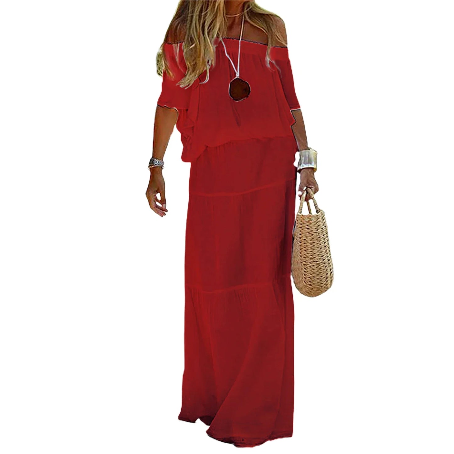 qgtao Party Dress for Women 2024 Summer Bandage Dress Red Elegant Ruffles Sexy One Shoulder Black Bodycon Loose Dress Outfts vestidos