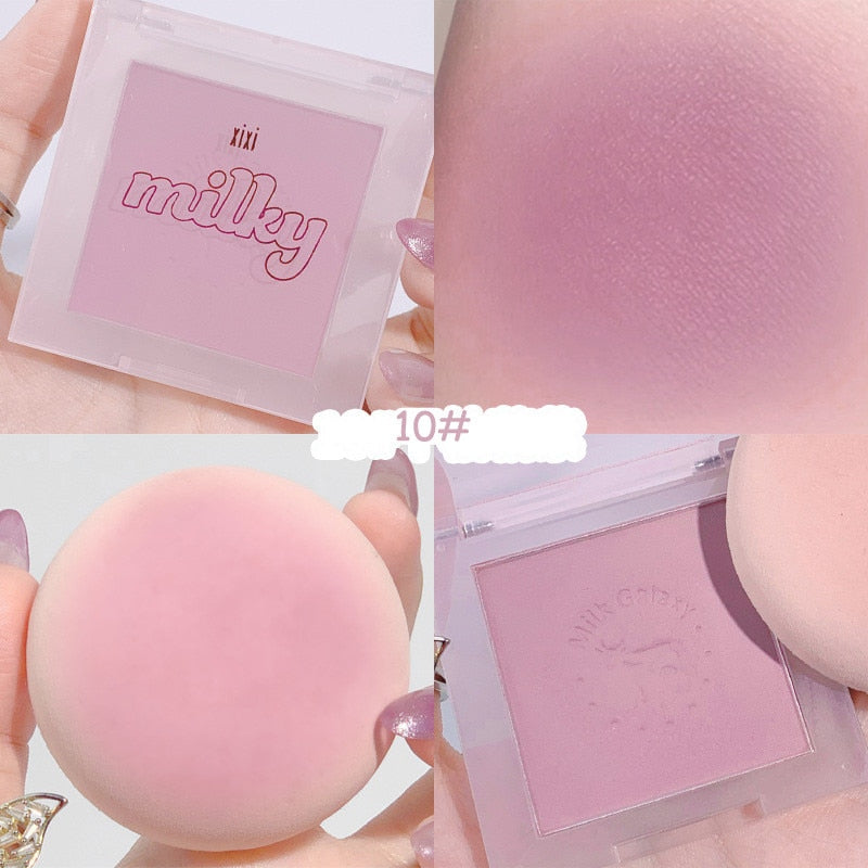 Soft Matte Blush Mini Portable Natural Blush Palette Peach Pink Red Rouge Cheek Long-lasting Nude Makeup Cosmetic Face Makeup