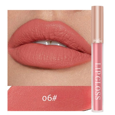 Waterproof Long Lasting Non-stick Cup Lip Gloss Makeup Red Lip Tint Lazy Lipstick Velvet Matte Sexy Red Lip-shaped Moisturizing