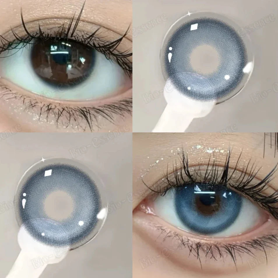 qgtao 1 Pair Myopia Lenses Korean Lenses Colored Contact Lenses with Degree Natural Lenses Blue Lenses Hot Sellers