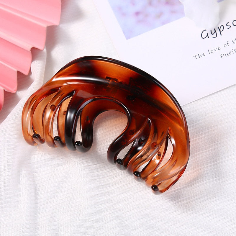 1PC Korean Solid Large Hair Claw Elegant Acrylic Hairpins Barrette Crab Hair Clips for Women Girls Headwear Hair Accessories